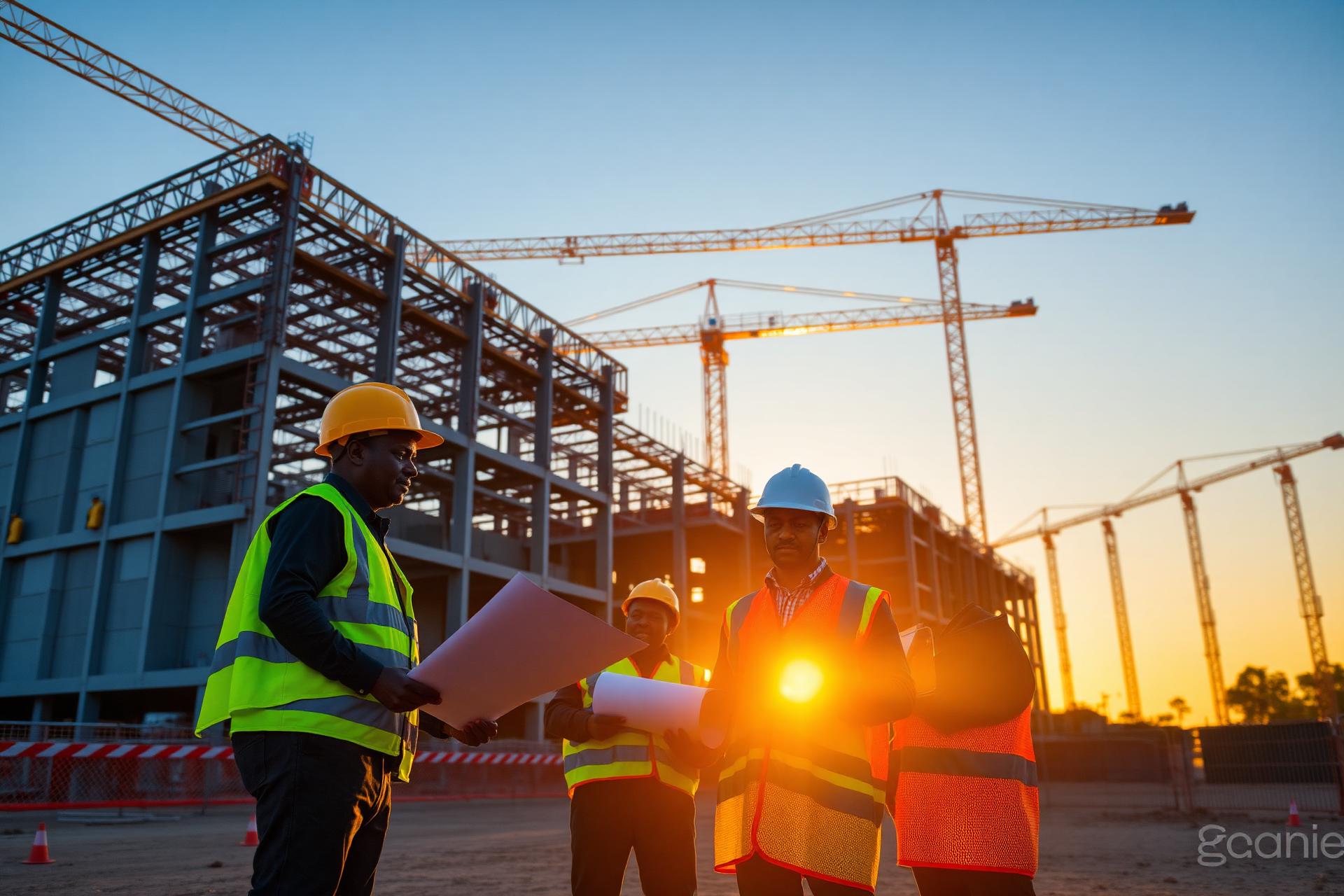 Obra de construção civil em Moçambique